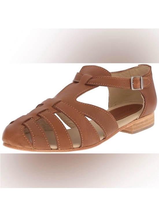 Wolverine Shoes - Wolverine 1883 Freida Sandals Women’s Tan Leather Fisherman Style w/ Box Size 9